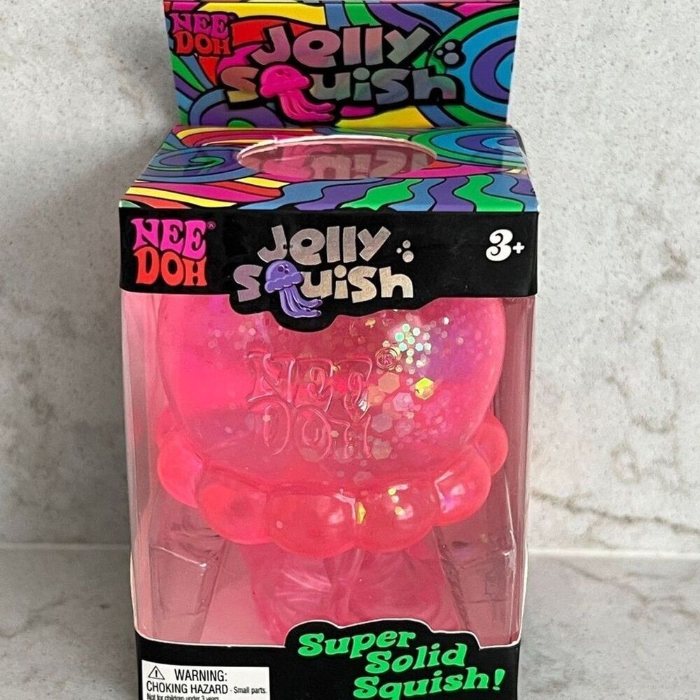 NeeDoh Jellyfish Jelly Squish GENUINE Pink